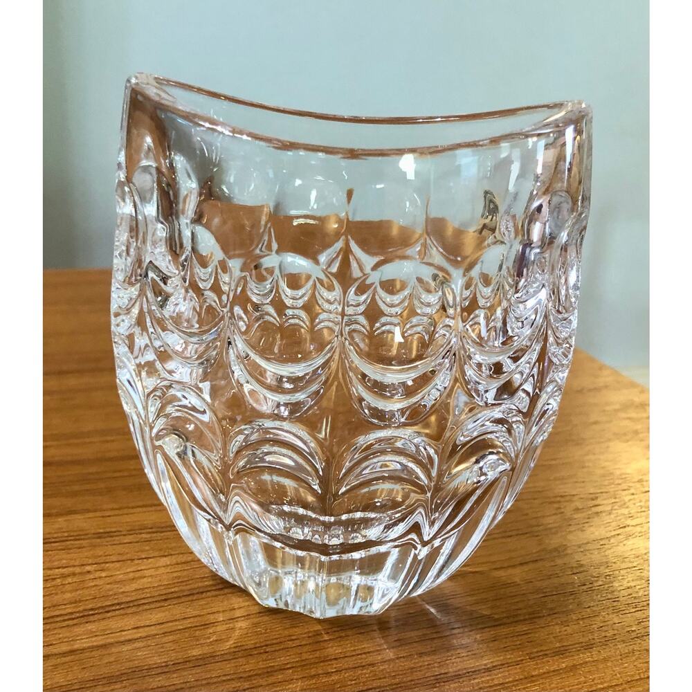 Waterford Crystal Marquis Art Nouveau Contemporary Abstract Oval Shape 5" Vase